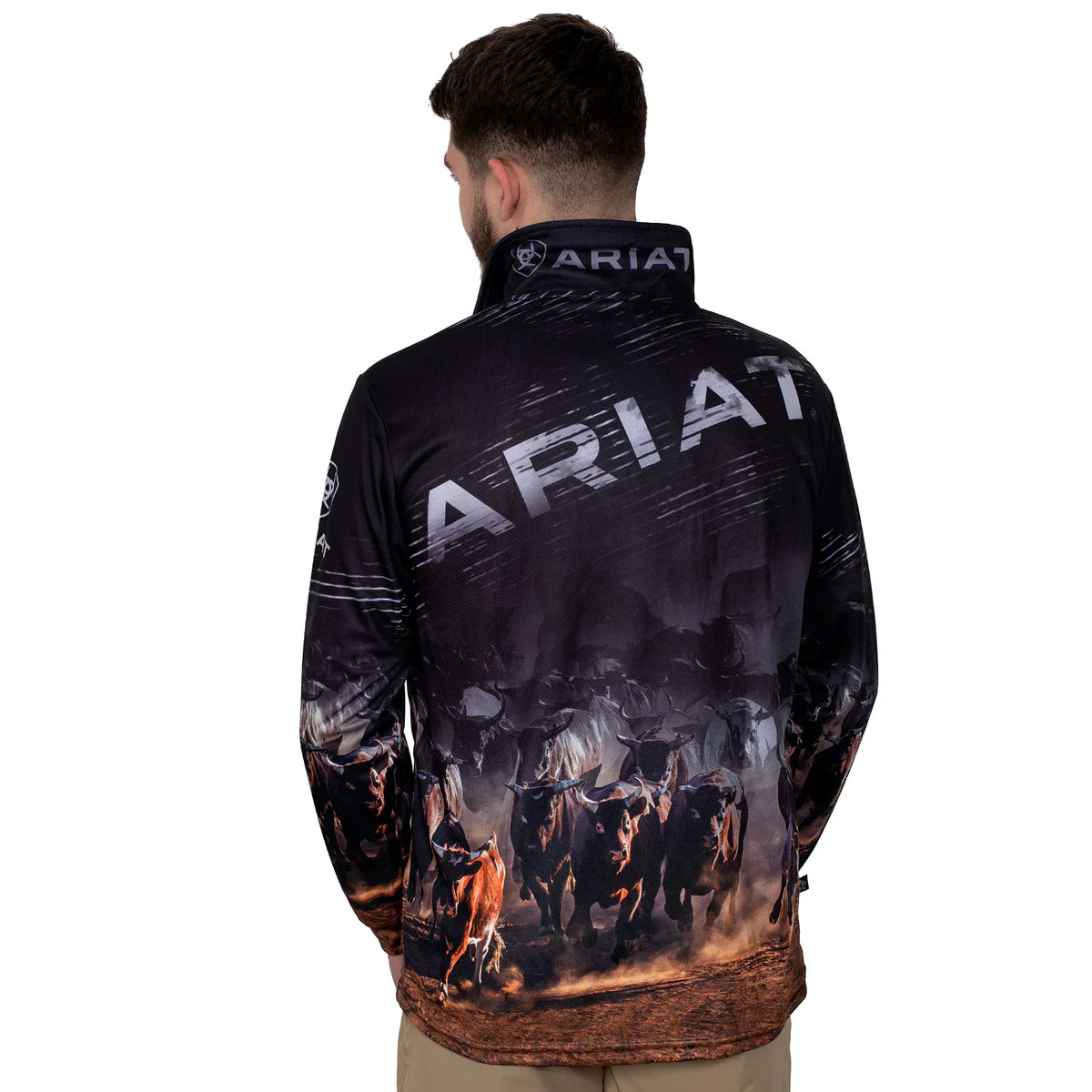 Ariat Mns Fishing Shirt Western Cattle Herd | Country Clothing - Fishign Shirts | saddleworld Ipswich