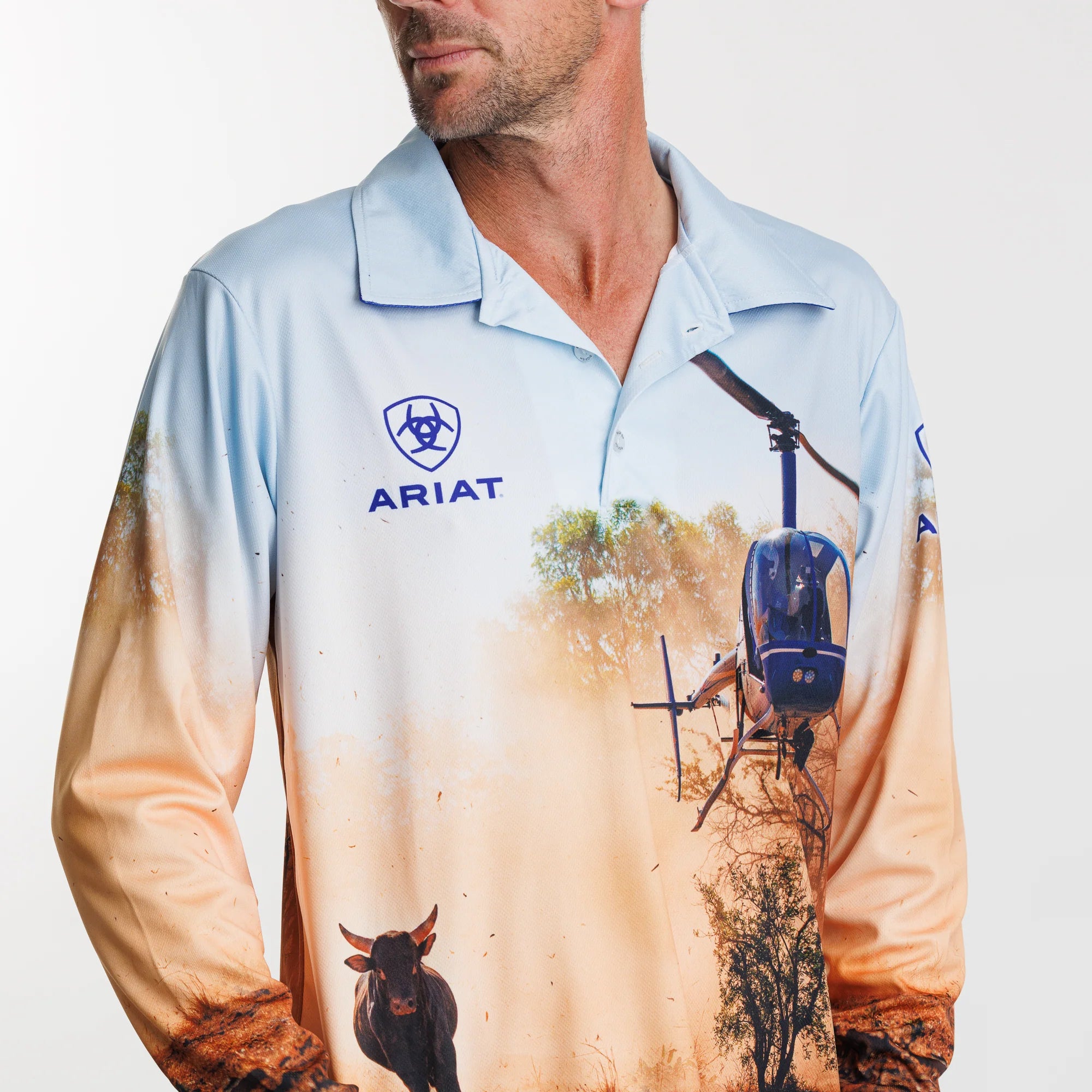 Ariat Uni Fishing Shirt Helimuster Clearance - Main Image