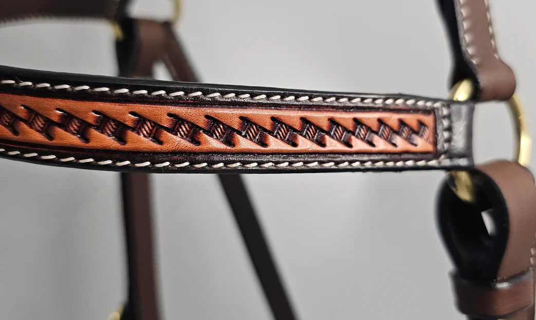 Toprail The Brigalow Stamped Show Bridle