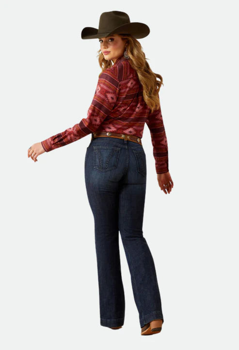 Ariat Wms High Rise Slim Trouser Frazey Florida - Summer Clearance