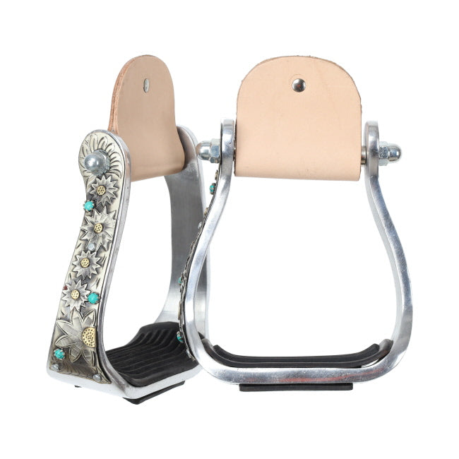 Showman Ironflower Aluminium Stirrups