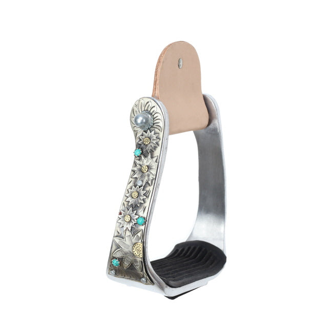 Showman Ironflower Aluminium Stirrups