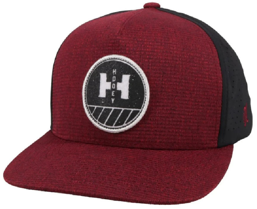 Hooey Windrow Maroon Black 5 Panel Trucker Cap