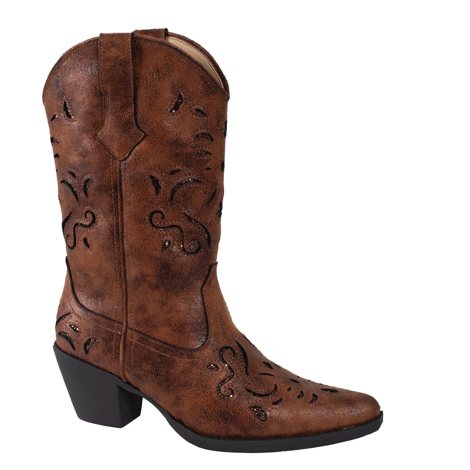 Roper Wmns Chloe Tan/Glitter Underlay - Black Friday Sales