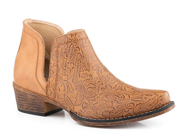 Roper Wms Ava Tan Floral Embossed - Mothers Day Sale