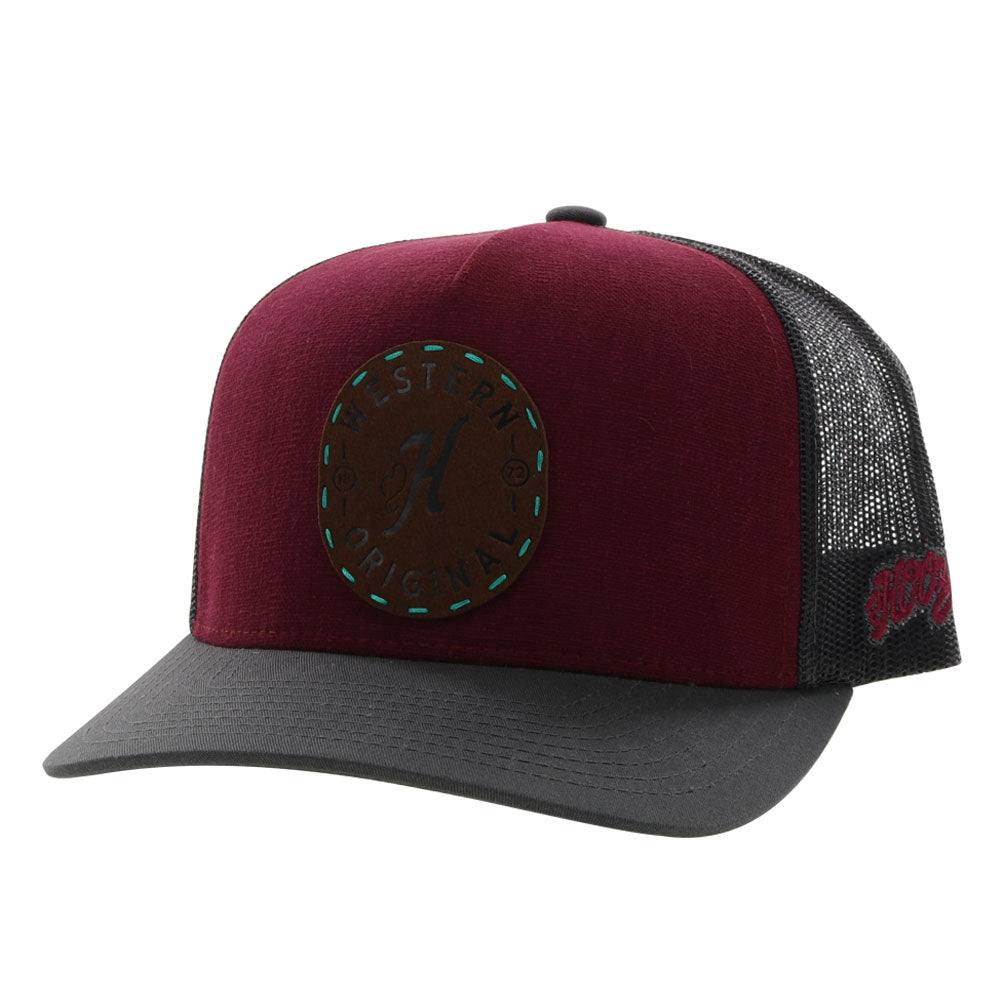 Hooey Spur Maroon Grey Trucker Cap