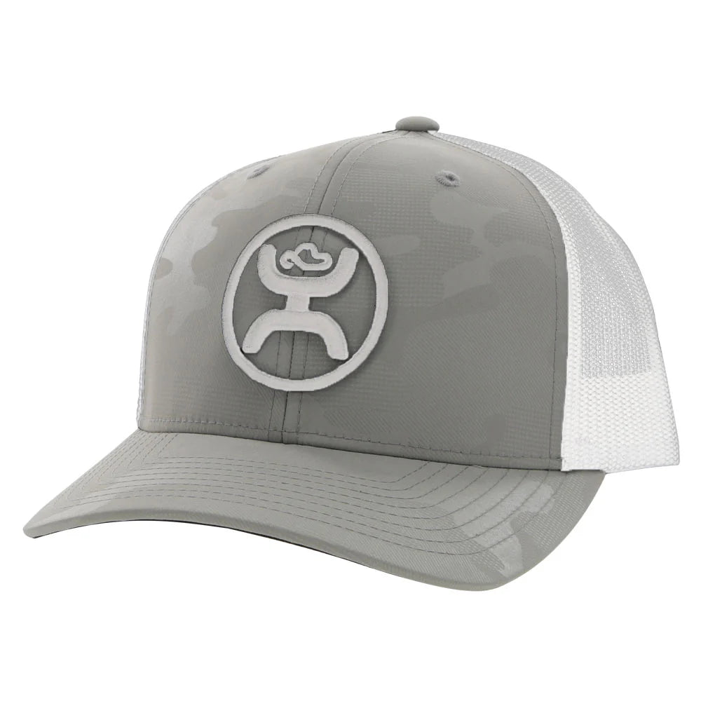 Hooey O Classic Grey Camo White Trucker Cap