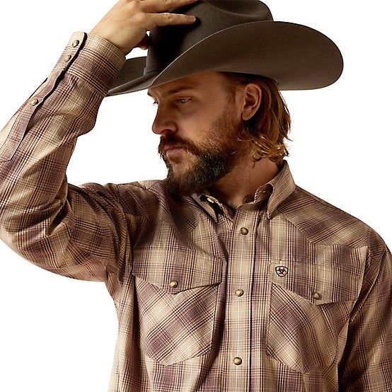 Ariat Mns Pro Series Rex Snap LS Shirt Brown