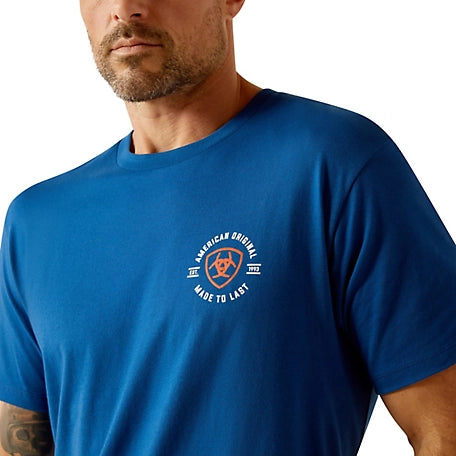 Ariat Mns MTL Circle SS Tee Royal Blue