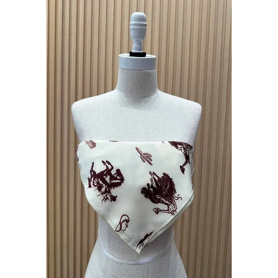 Western Giddy Up Cactus Print Scarf