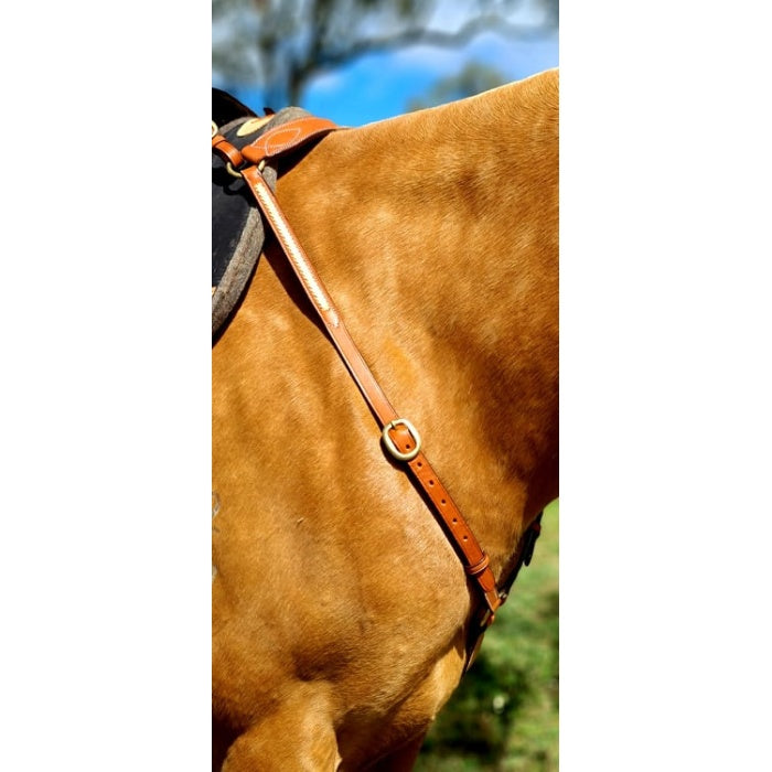 Toprail Breastplate with Rawhide Plait