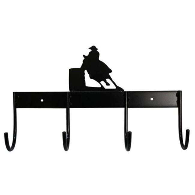 Hook Tack Rack with Barrel Horse