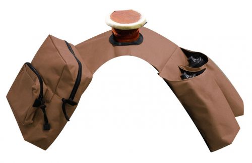 Showman Inuslated Cordura Horn Bags with Double Pockets On One Side and 2 Water Bottles on the Other side