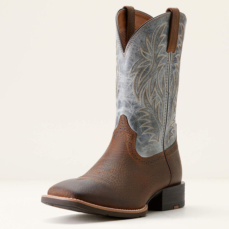 Ariat Mns Sport Western Wide Square Toe Earth/Glacier Blue - Black Friday Sales