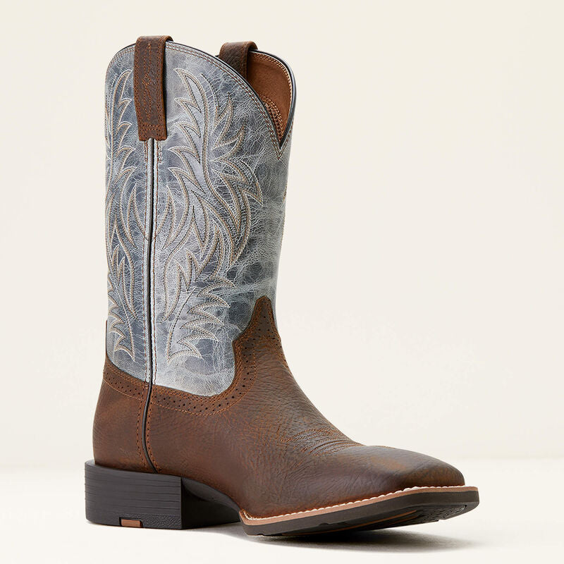 Ariat Mns Sport Western Wide Square Toe Earth/Glacier Blue - Black Friday Sales