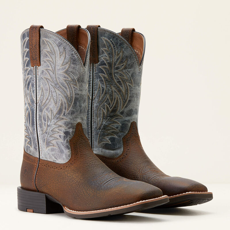 Ariat Mns Sport Western Wide Square Toe Earth/Glacier Blue - Black Friday Sales