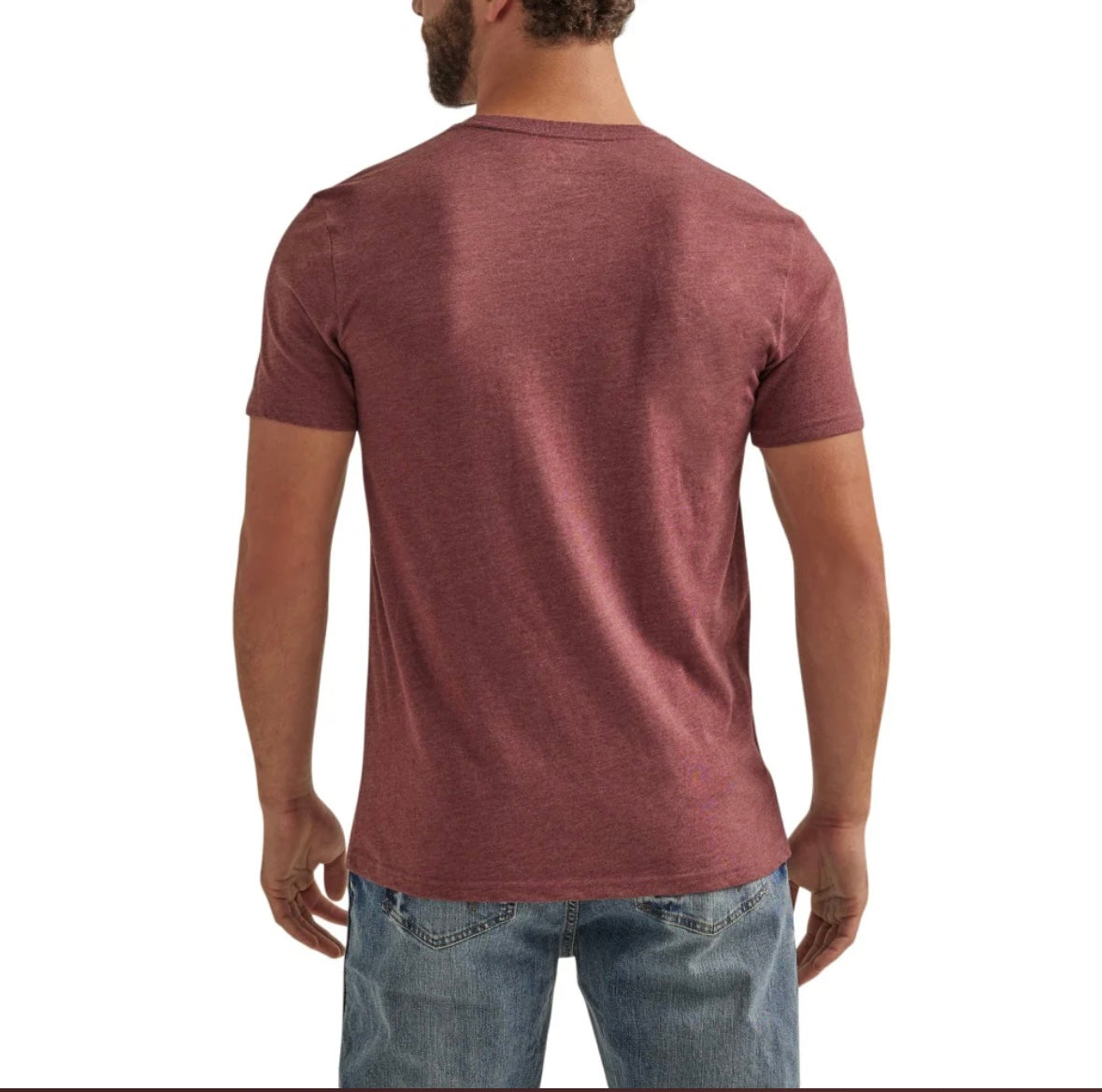 Wrangler Mens Kabel Burgundy Heather SS Tee