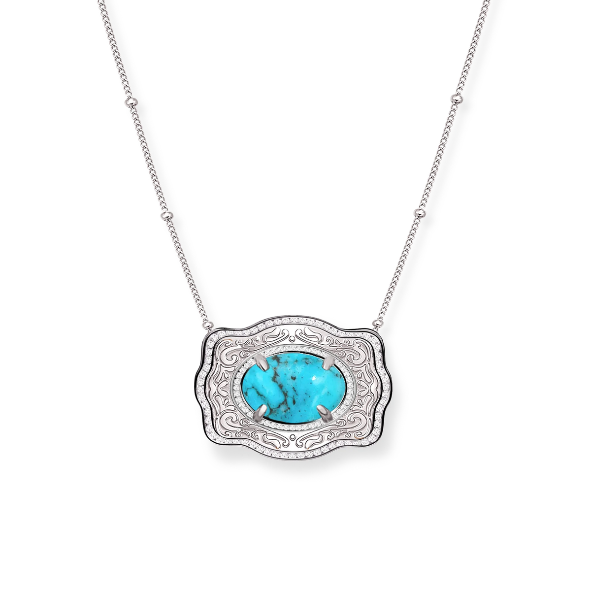Spur West Belt Buckle Necklace Oasis