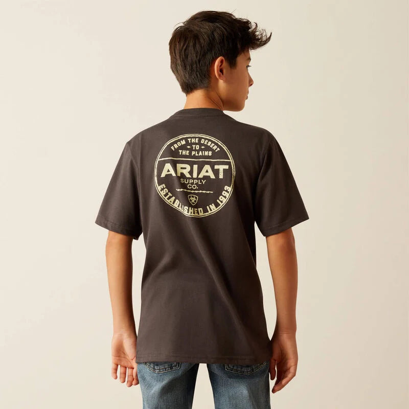 Ariat Boys Explore Circle SS Tee Vintange Black