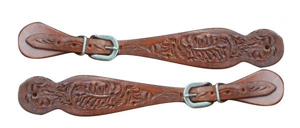 Showman Ladies Floral Tooled Spur Strap