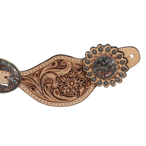 New! Showman Ladie's Wild Hoof Echoes Spur Strap main image 0