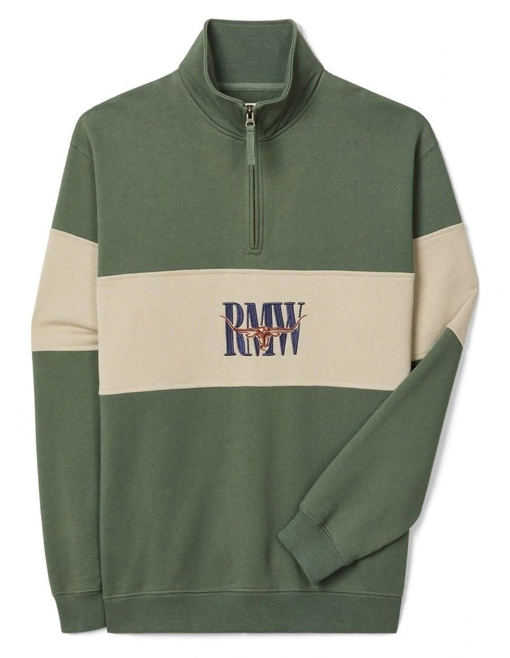 RM Williams Heritage 1/4 Zip Sweatshirt - Winter Clearance