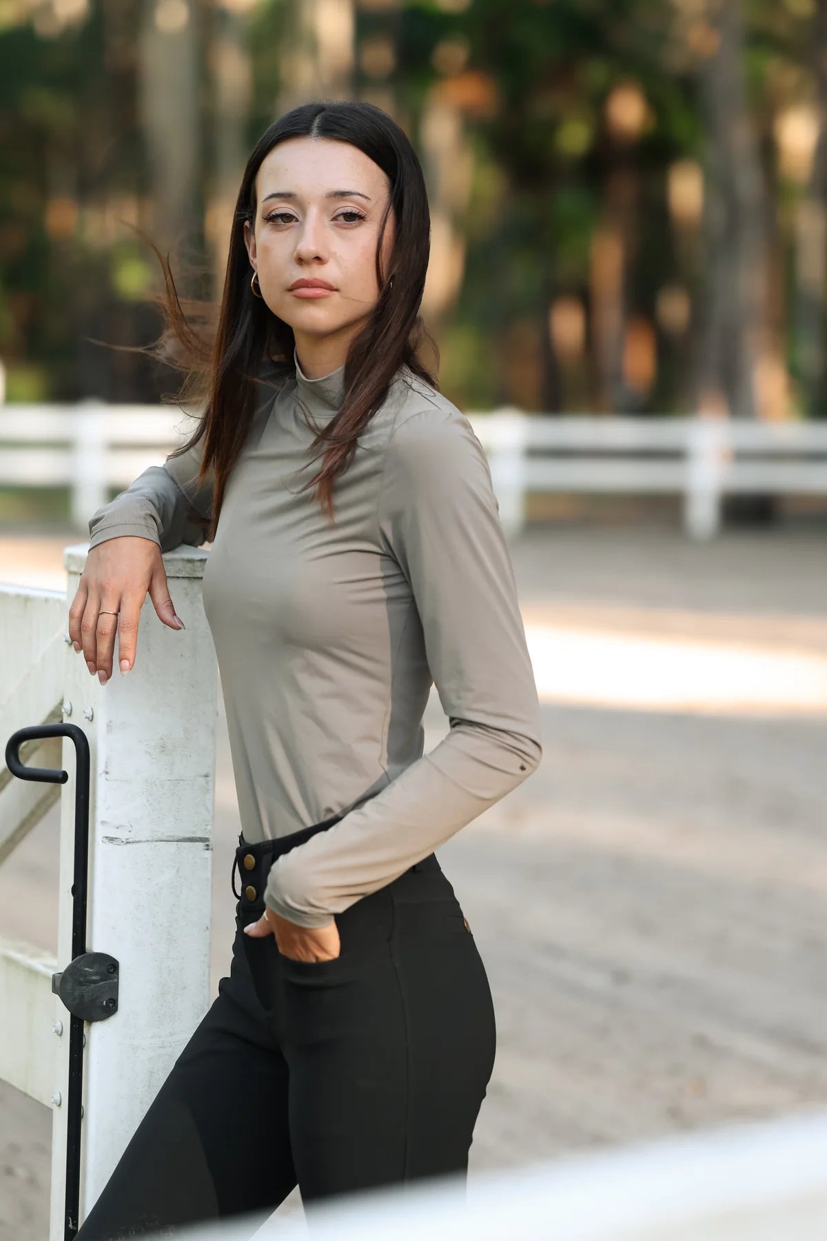 Stella Cavalla Dune Mock Neck Top