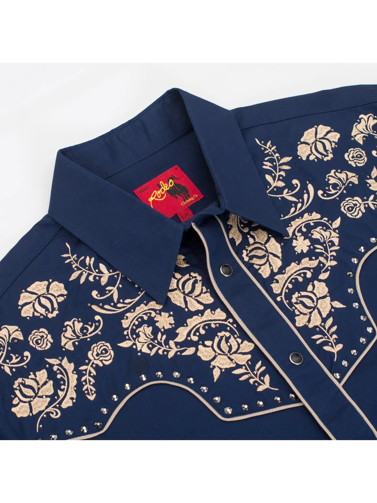 Mens Western Cowboy Embroidery Cowboy Outfit Shirts