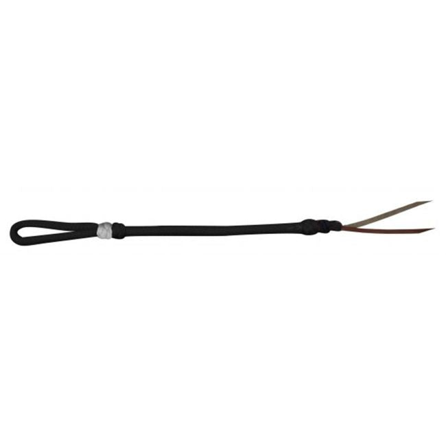 Showman Two Tone Braided Nylon Quirt with Leather Popper