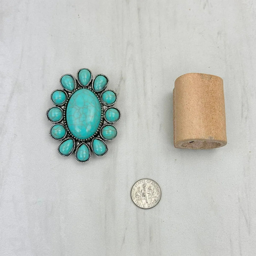 Rough River Wild Rag Slide - Blue Turquoise | Country CLothing - Scarf Slide | Saddleworld Ipswich