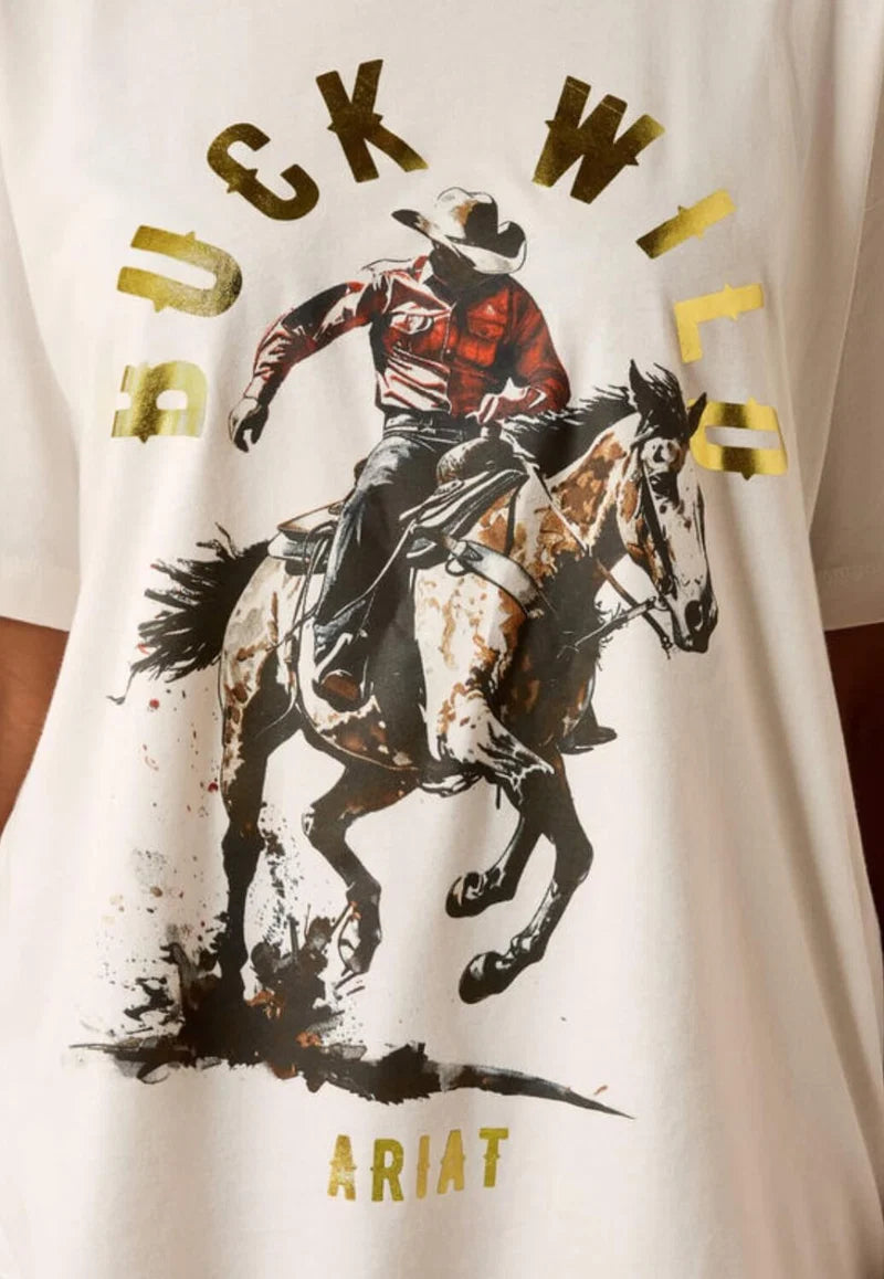 Ariat Wms Buck Wild SS Tee Natural