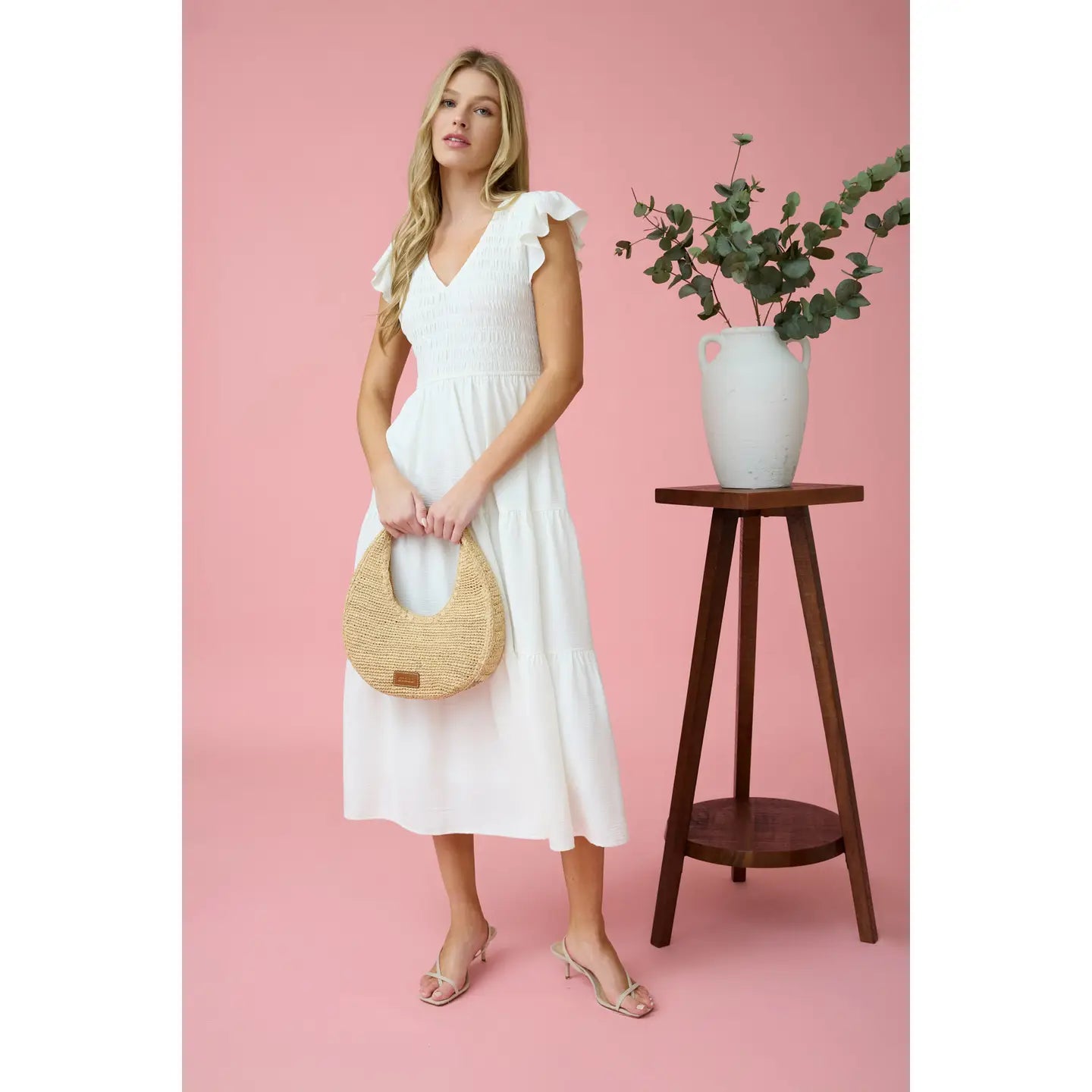 Flutter Sleeve Maxi Dress