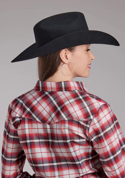 Roper Wms Karman Special Collectin LS Shirt Plaid Red | Country Clothing - Ladies Shirts | Saddleworld Ipswich