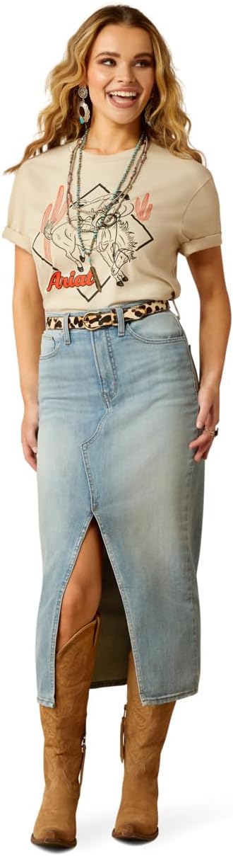 Ariat Wms Desert Bronc SS Tee Natural - Black Friday Sale