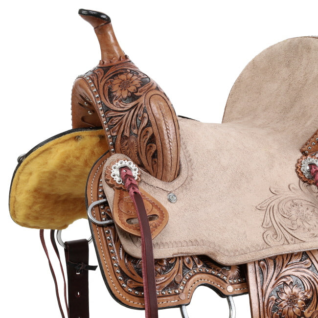 Double T Cactus Lily Barrel Style Saddle