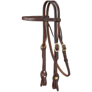 Royal King Harness Leather Browband Bridle with Quick Change Ends