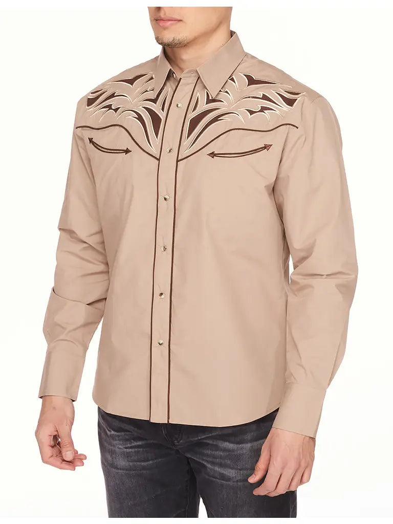 Rodeo Mens Western Embroidered Cowboy Outfit Shirts