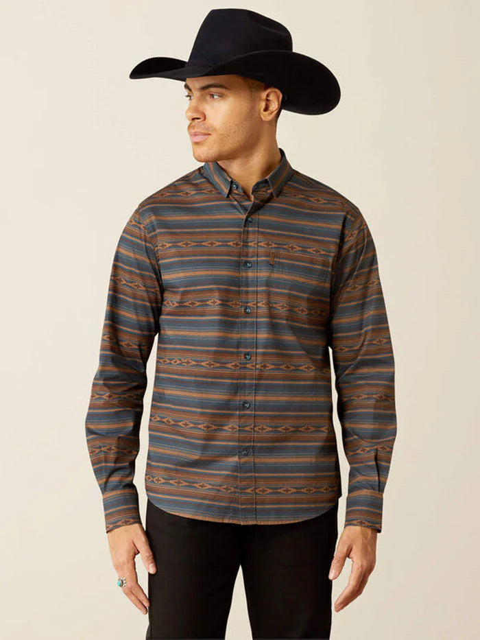 Ariat Mns Mayor Modern Fit LS Shirt Turquoise