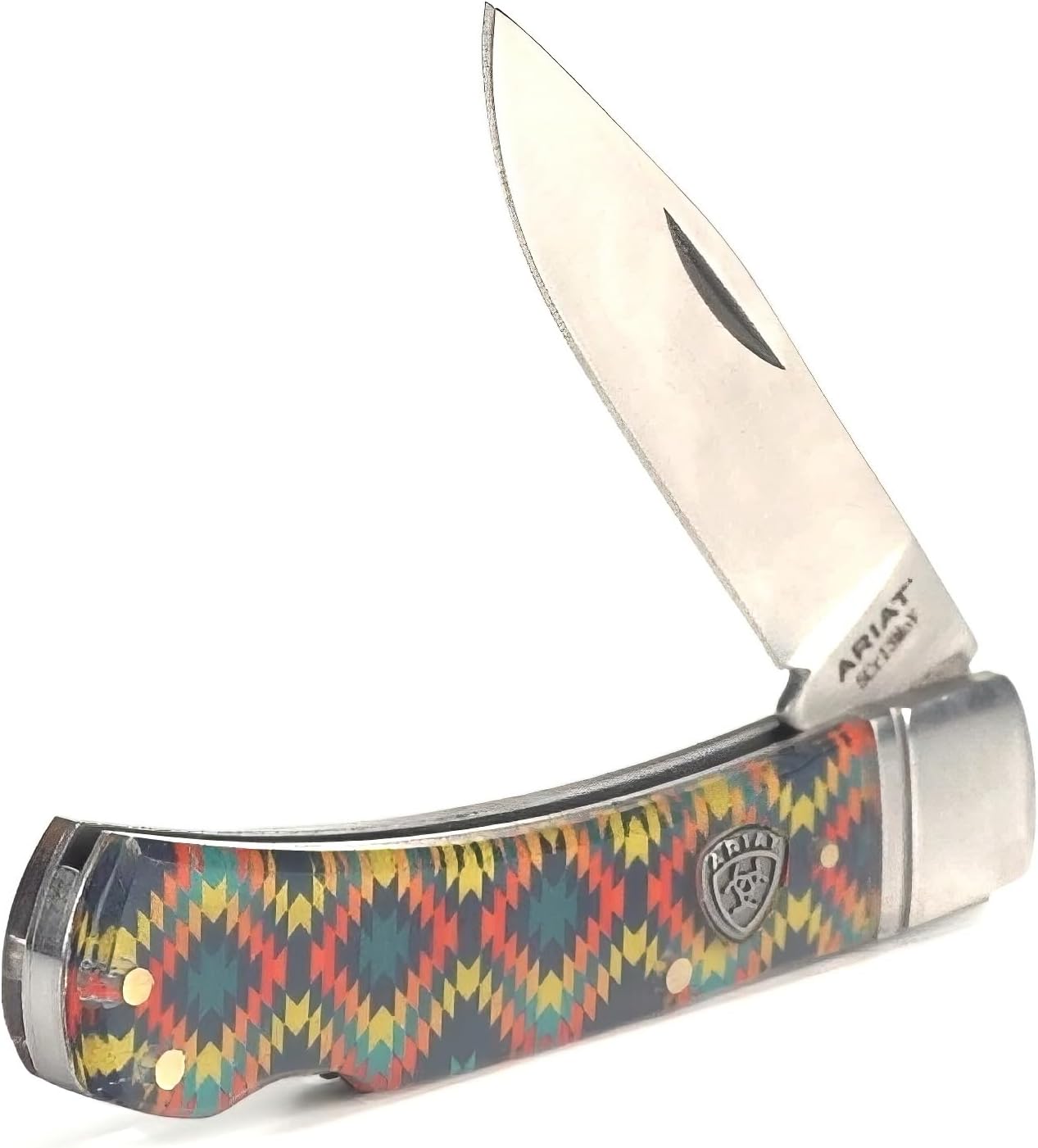 Ariat 3in Smooth Knife Rainbow Geo Print | Giftware - Knife | Saddleworld Ipswich