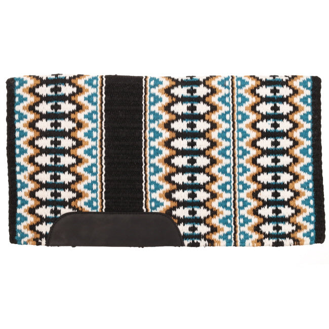 Showman 34in x 40in Teal and Orange Saddle Blanket