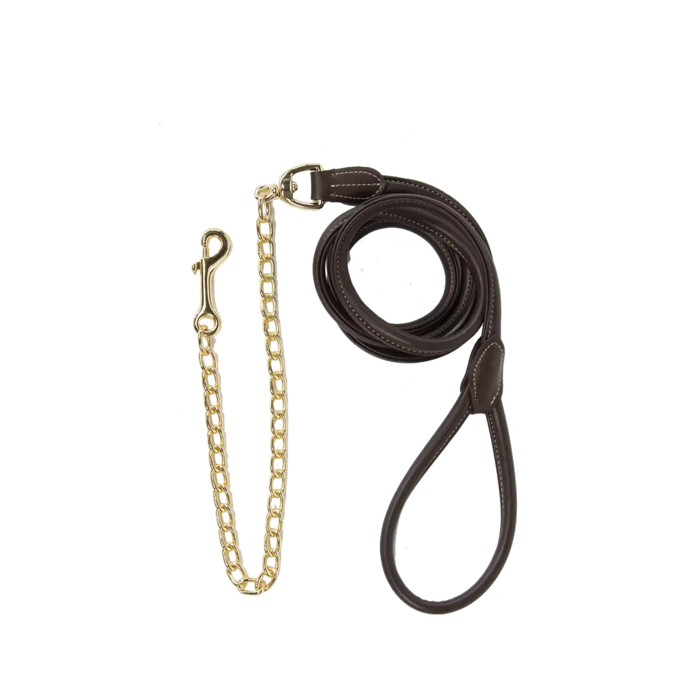 Kentucky Leather Chain Lead 270cm