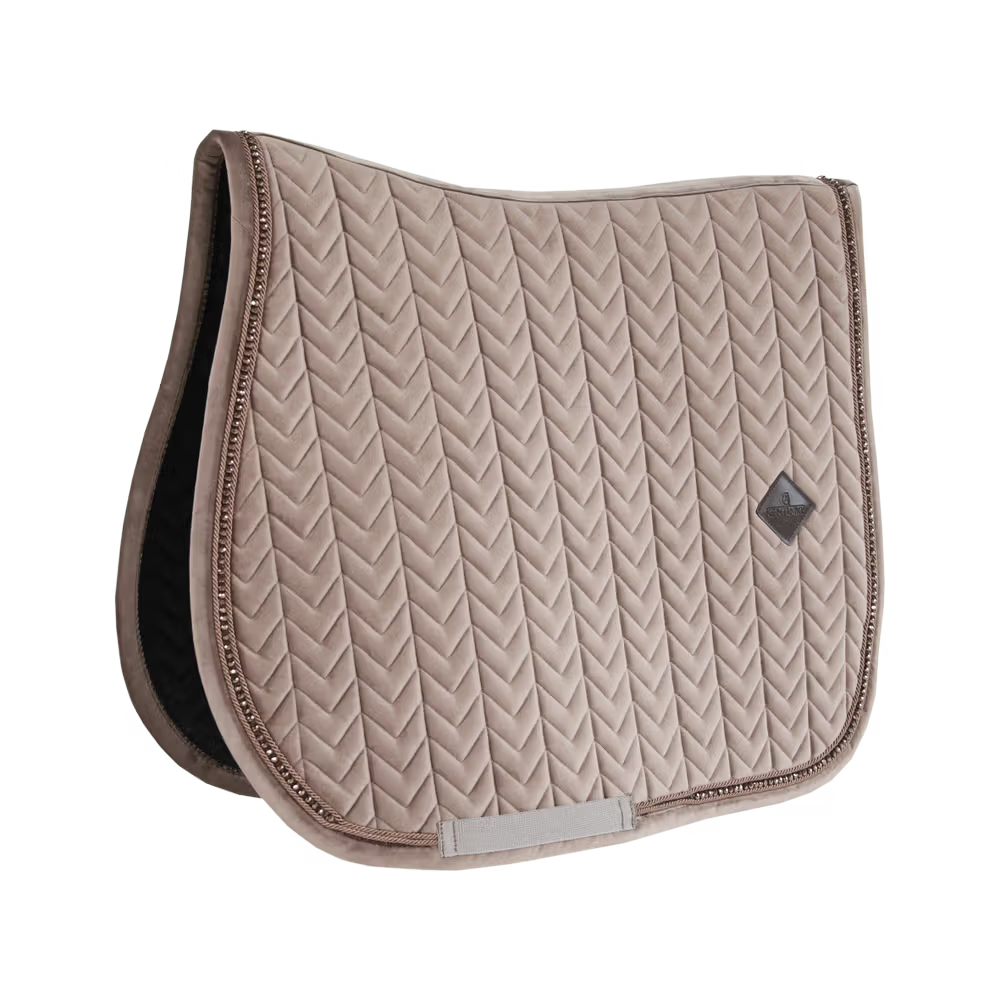 Kentucky Velvet Pearls Show Jump Saddle Pad Beige