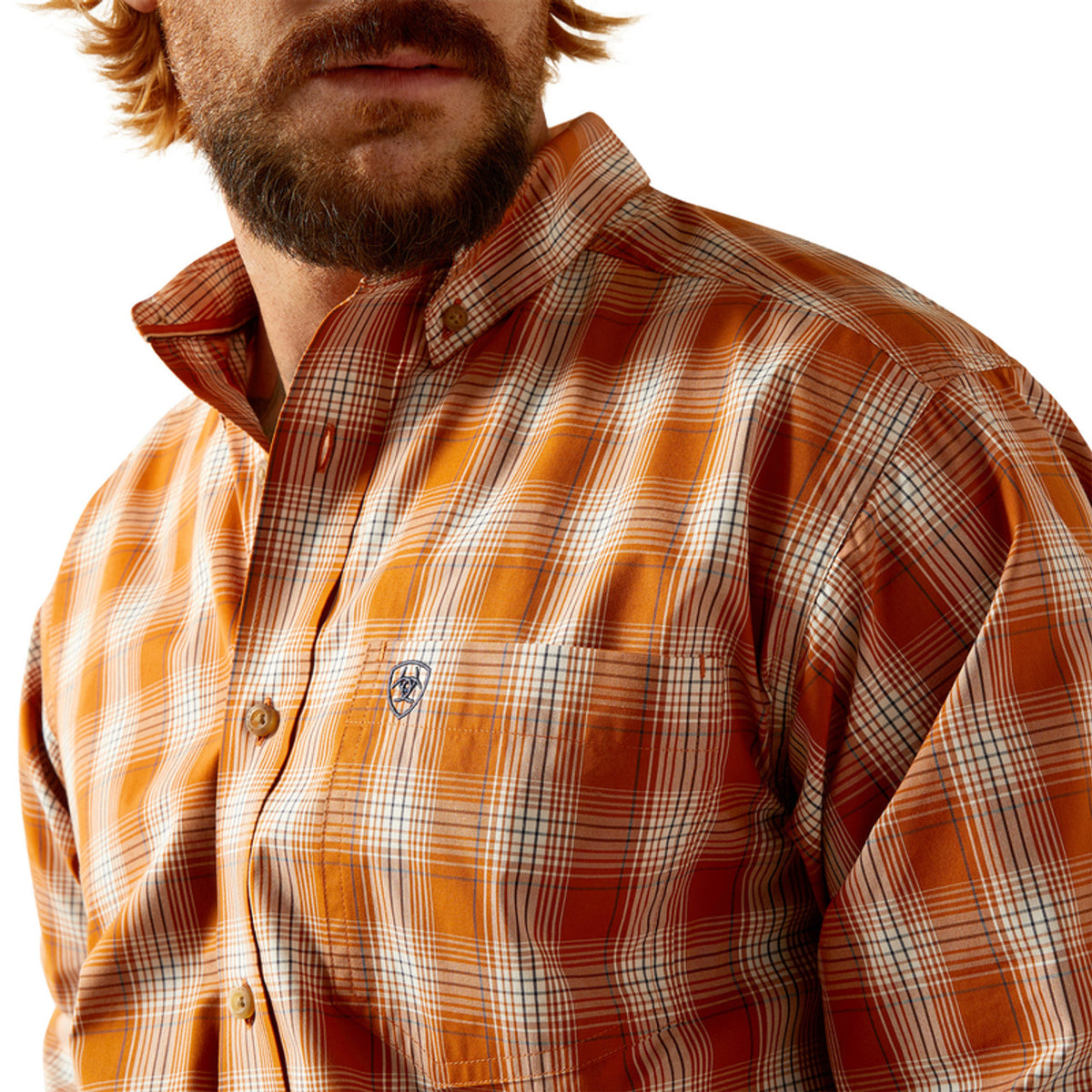 Ariat Mns Pro Series Julius Classic Fit LS Shirt Rust