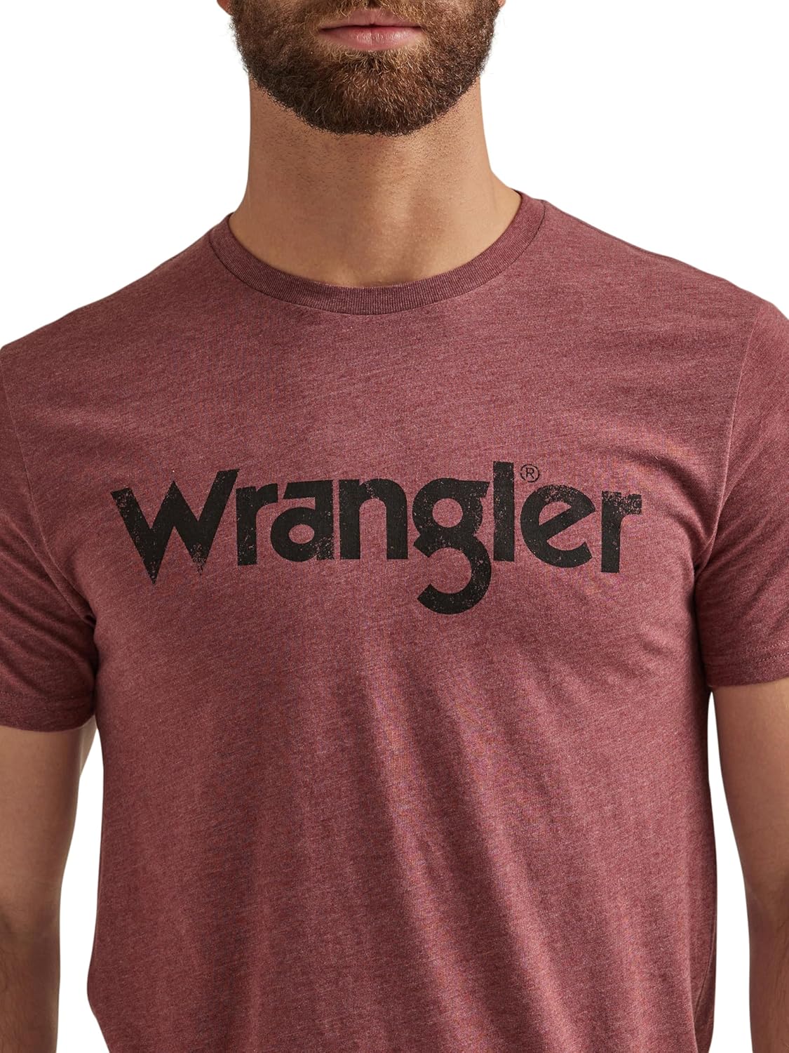 Wrangler Mens Kabel Burgundy Heather SS Tee