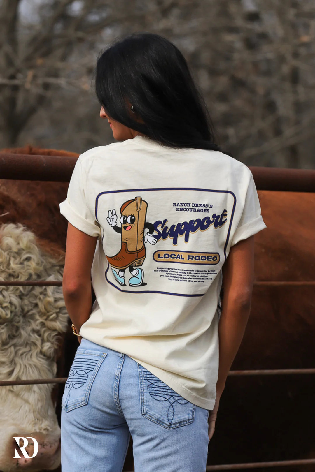 Ranch Dressn Support Local Rodeo Boot Tee