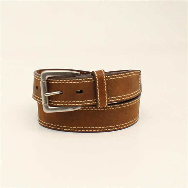 Ariat Mns Single Piece Belt 1.5in Medium Brown