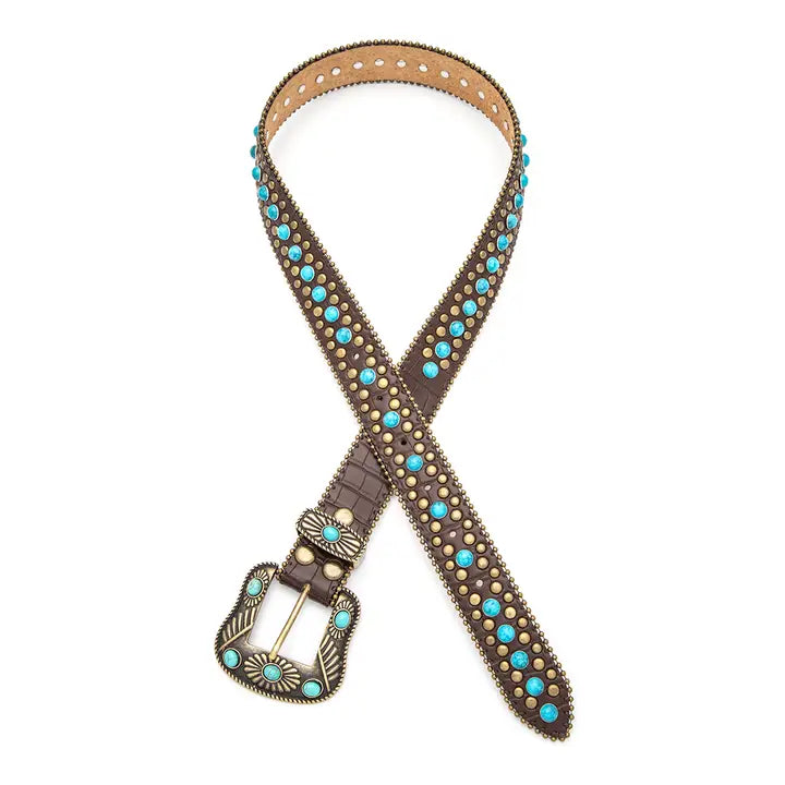 Turquoise Pave Western Belt