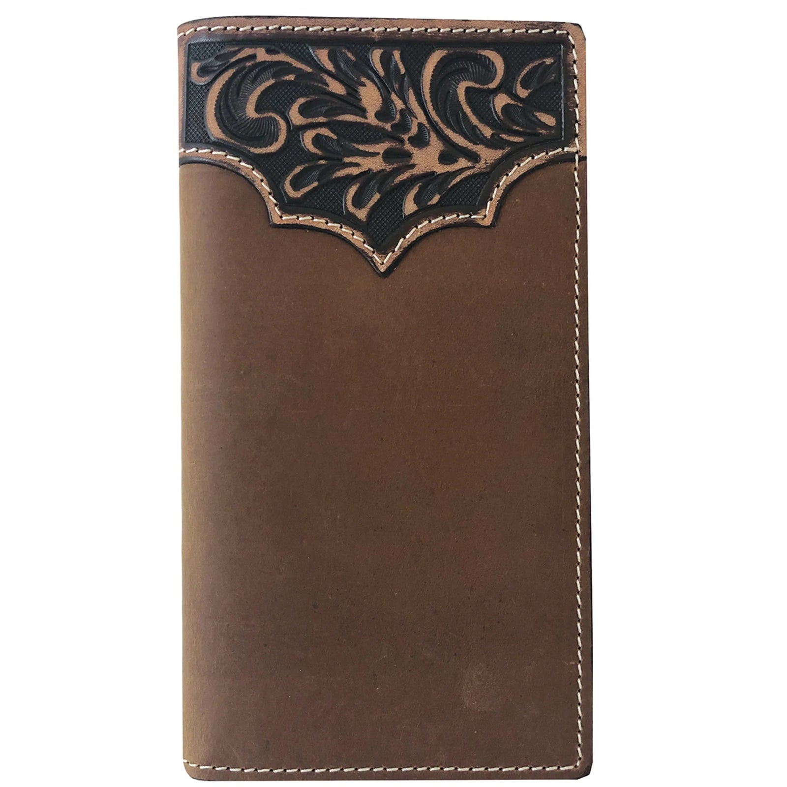 Roper Wallet - Rodeo Tooled Leather Tan