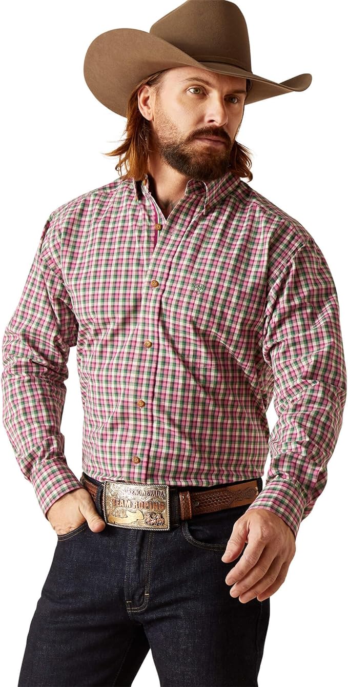 Ariat Mns Pro Series Elon LS Shirt Rose Cultivar - Black Friday Sale