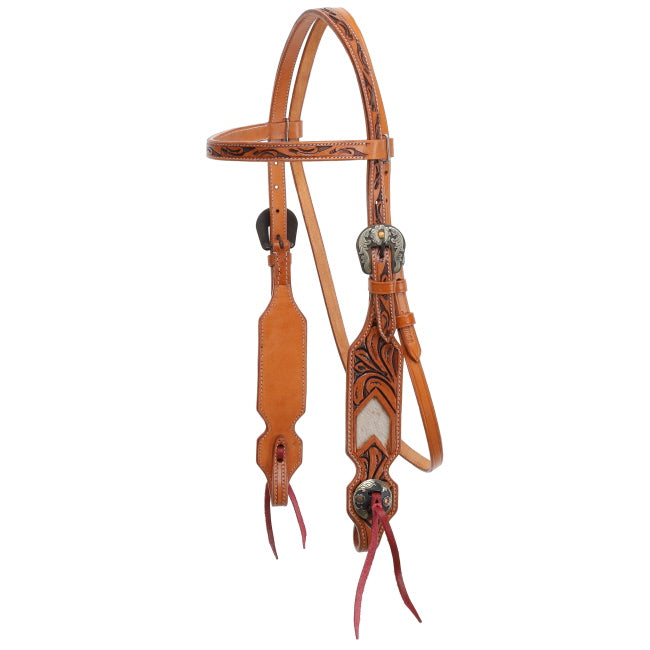 Showman Woodland Hide Browband Bridle and Breastplate Set